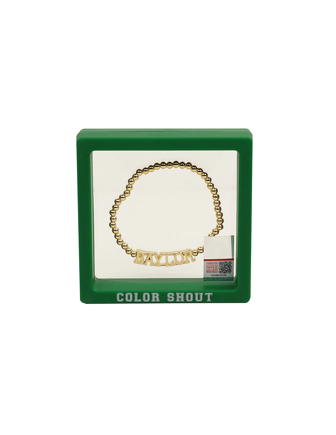 BU College Bead Stretch Bracelet