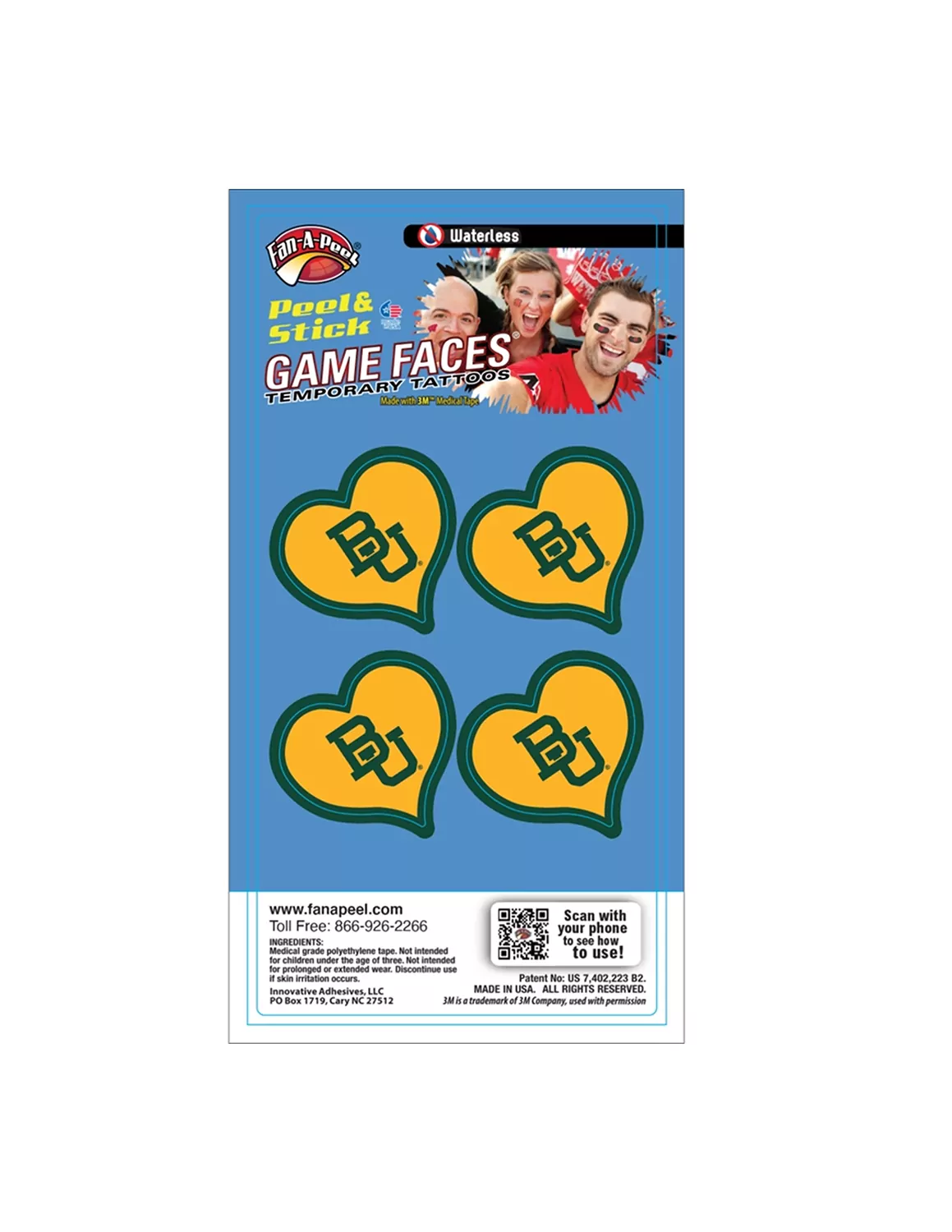BU Peel & Stick Heart Tattoos