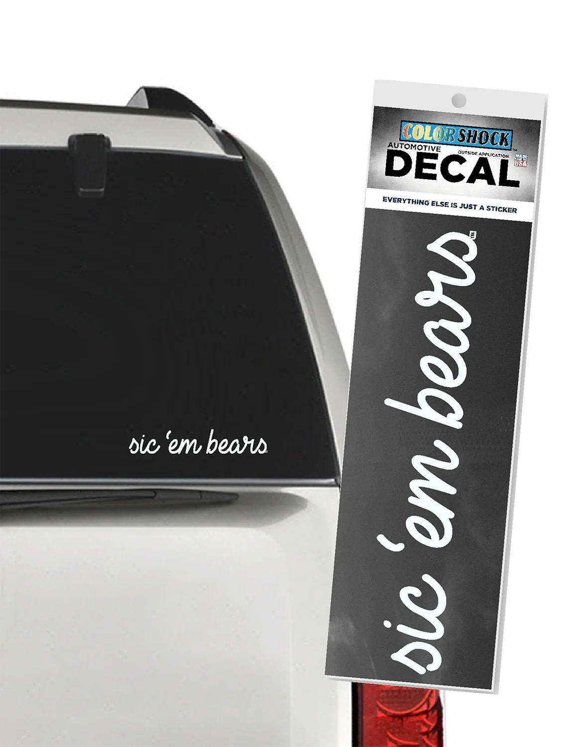 BU Sic 'Em Bears Car Decal