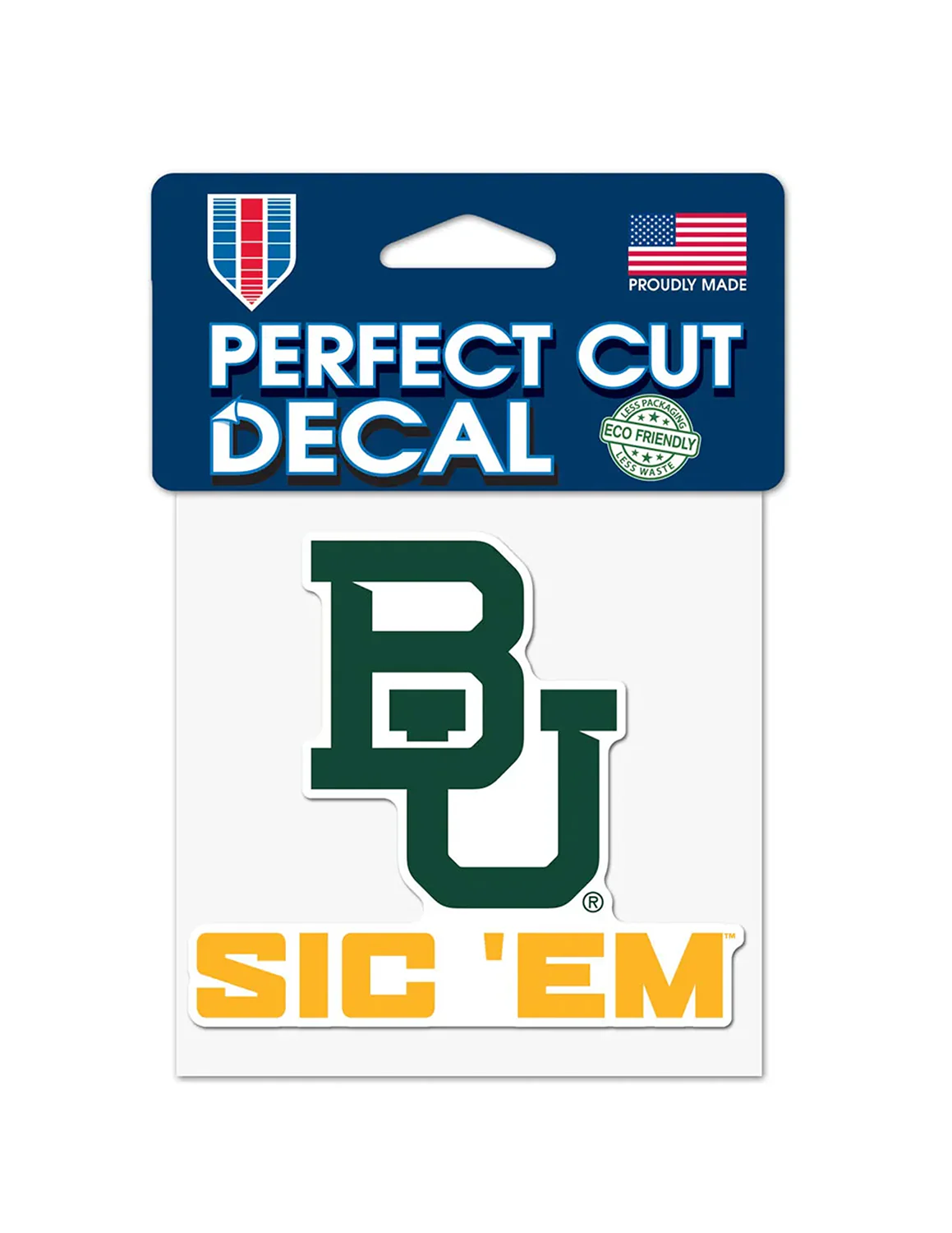 BU Sic 'Em Slogan Perfect Cut Decal