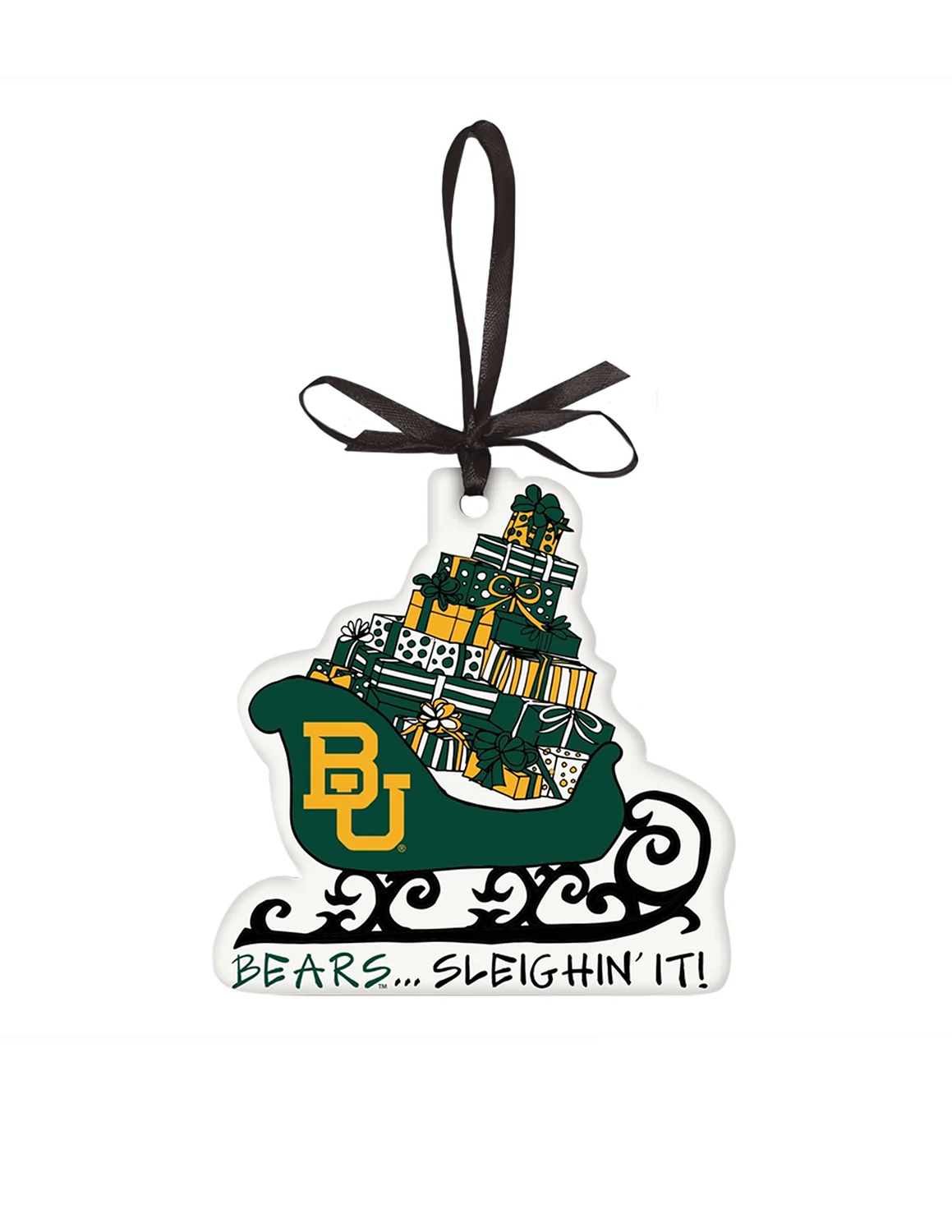 BU Sleighin' It Ornament