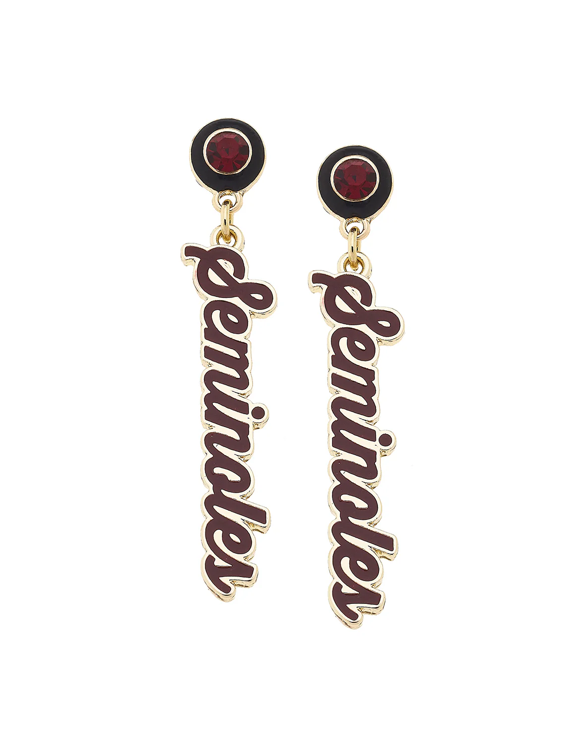 FSU Autograph Enamel Earrings