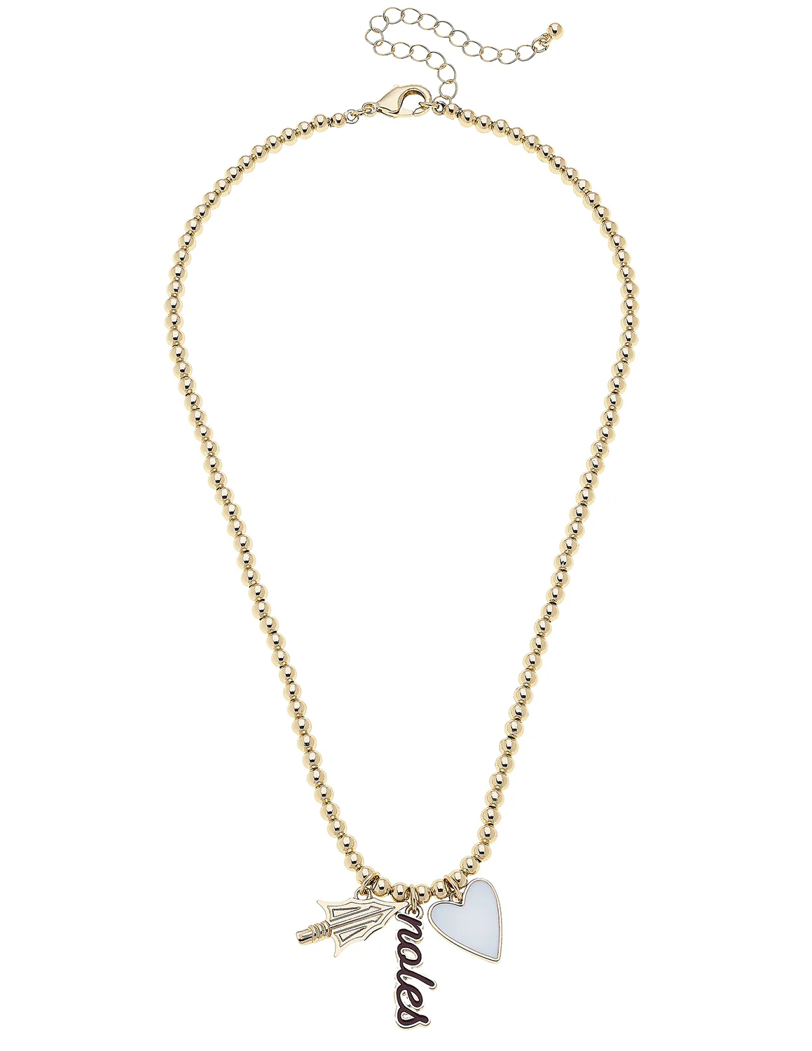 FSU Ball Bead Charm Necklace