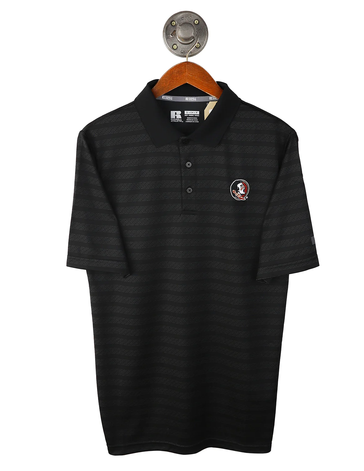 FSU G Primary Mark Sideline Stripe Polo