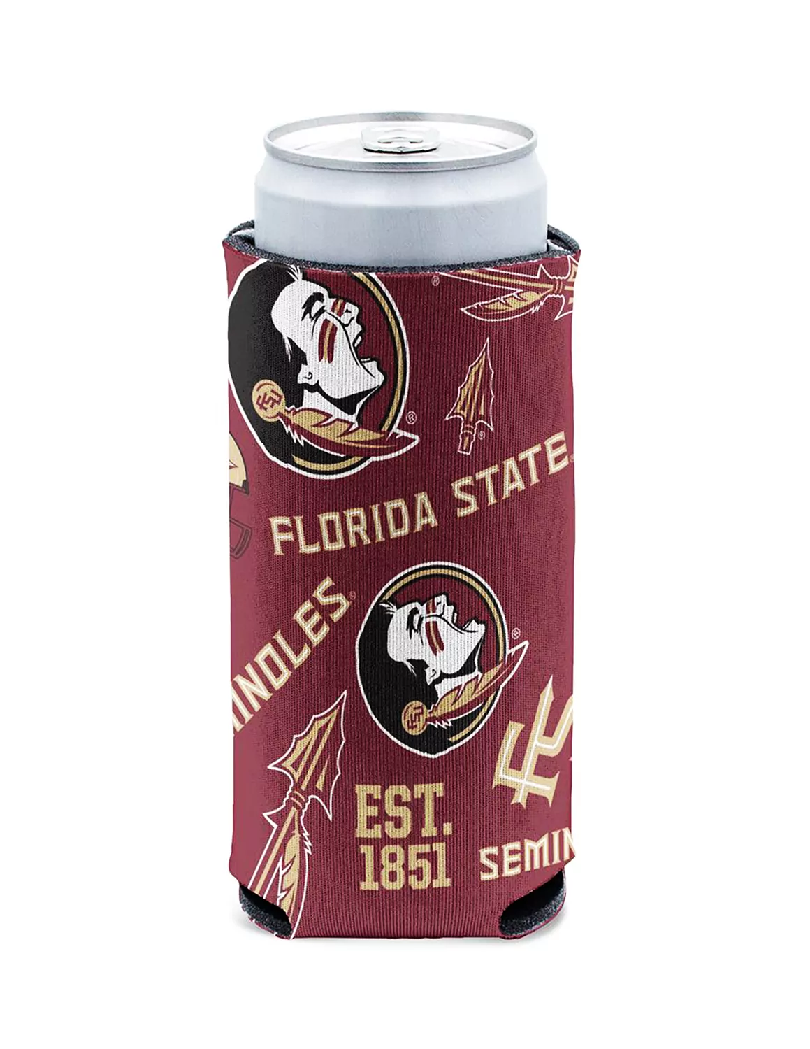 FSU Scatterprint Tall Can Cooler