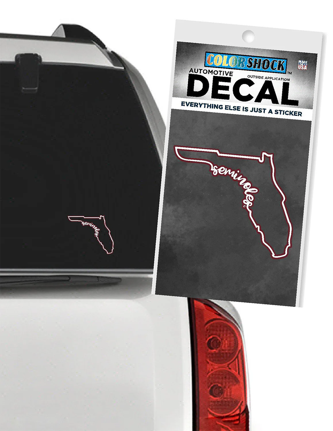 FSU Seminoles State Script Car Decal