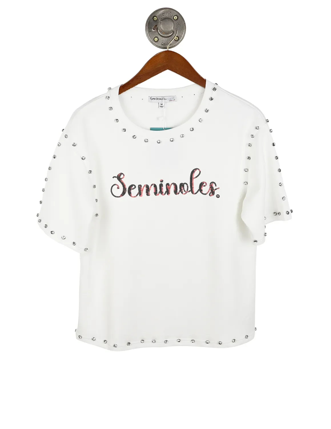 FSU Sequin Script Jeweled Tee