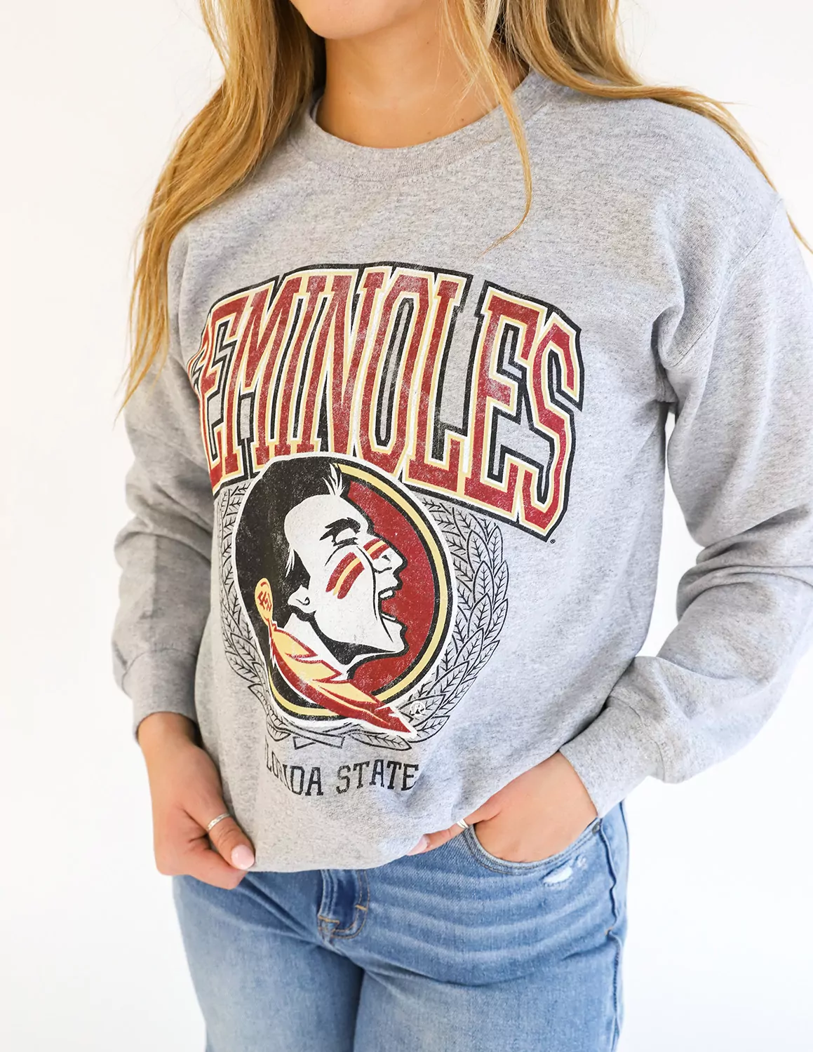 FSU Vintage Laurel Crewneck - Image 3
