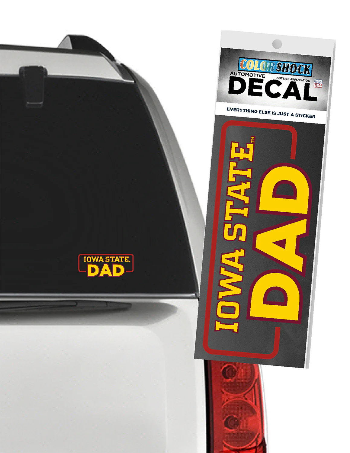 Iowa State Over Dad Car Decal