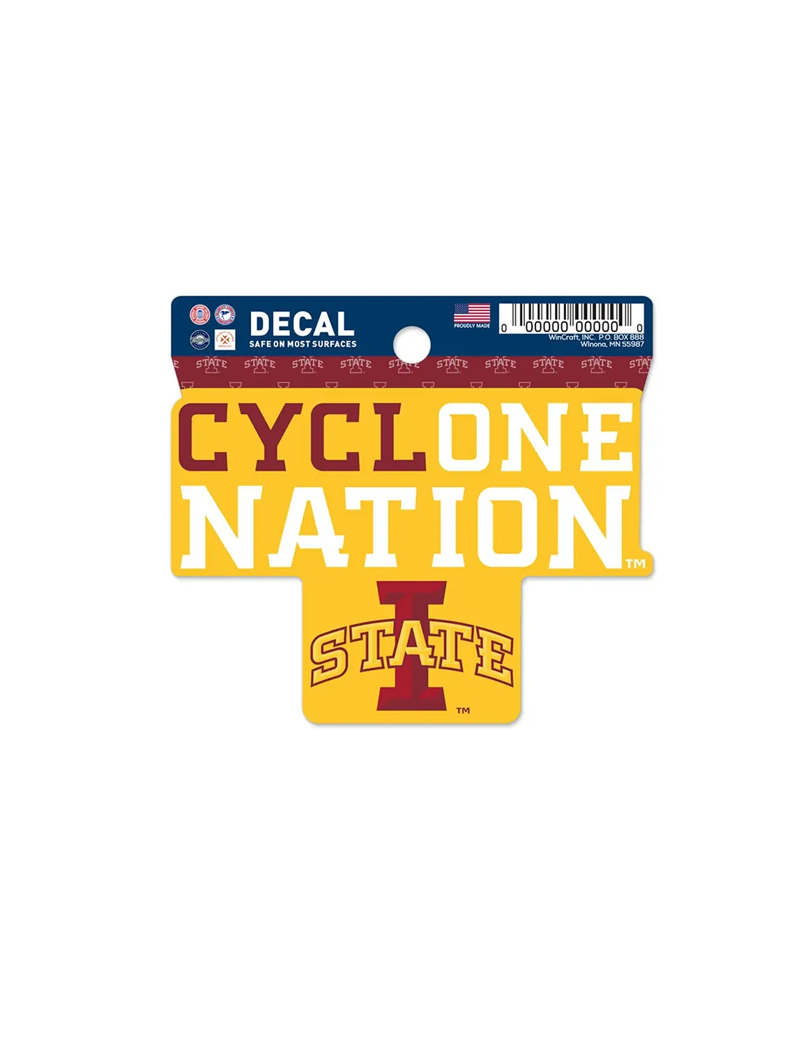 ISU Cyclone Nation Clean Cut Decal