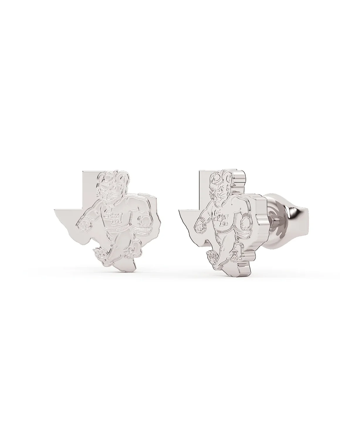 Stainless Steel Sam Houston Walking Sammy Texas Studs - Image 3