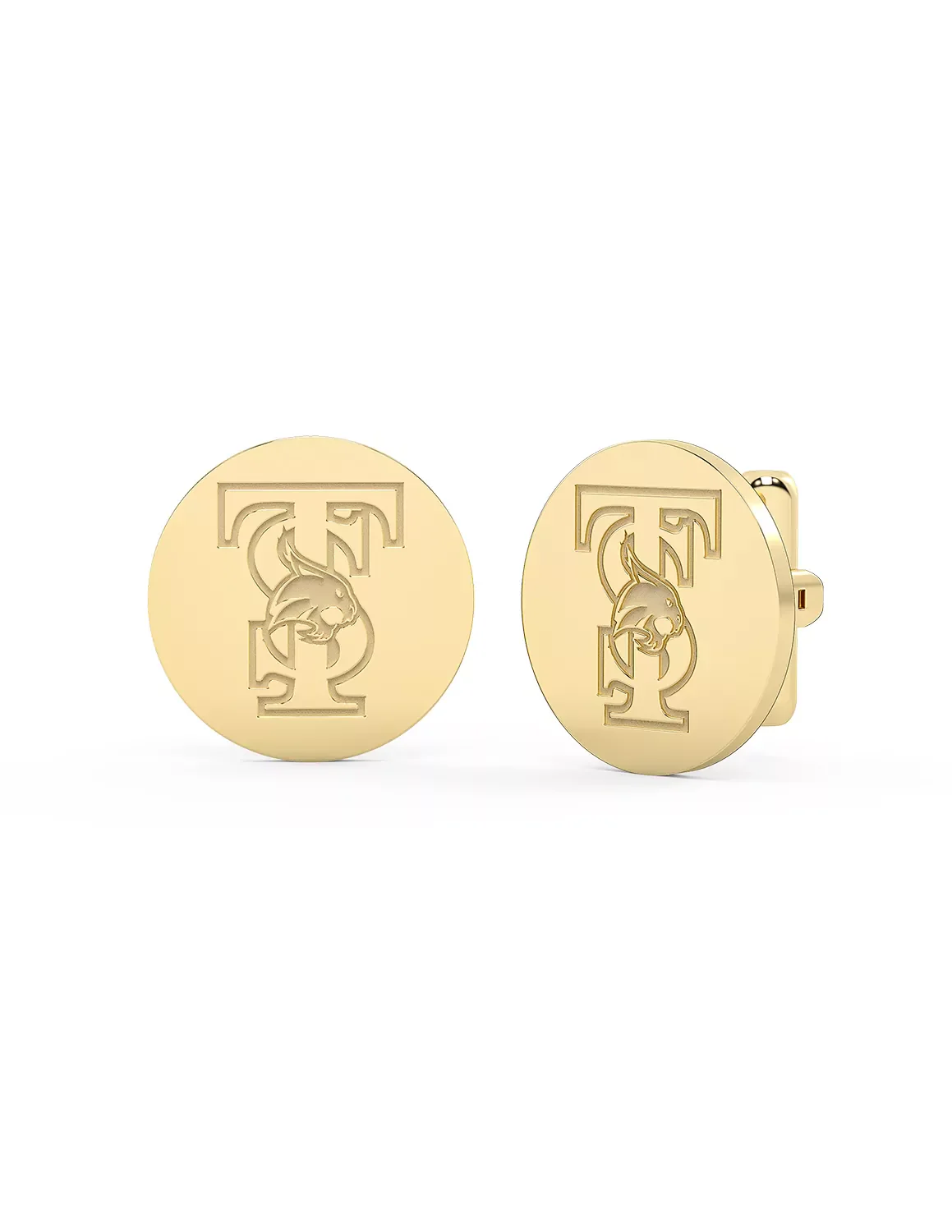 Stainless Steel Texas State Bobcat Cufflinks