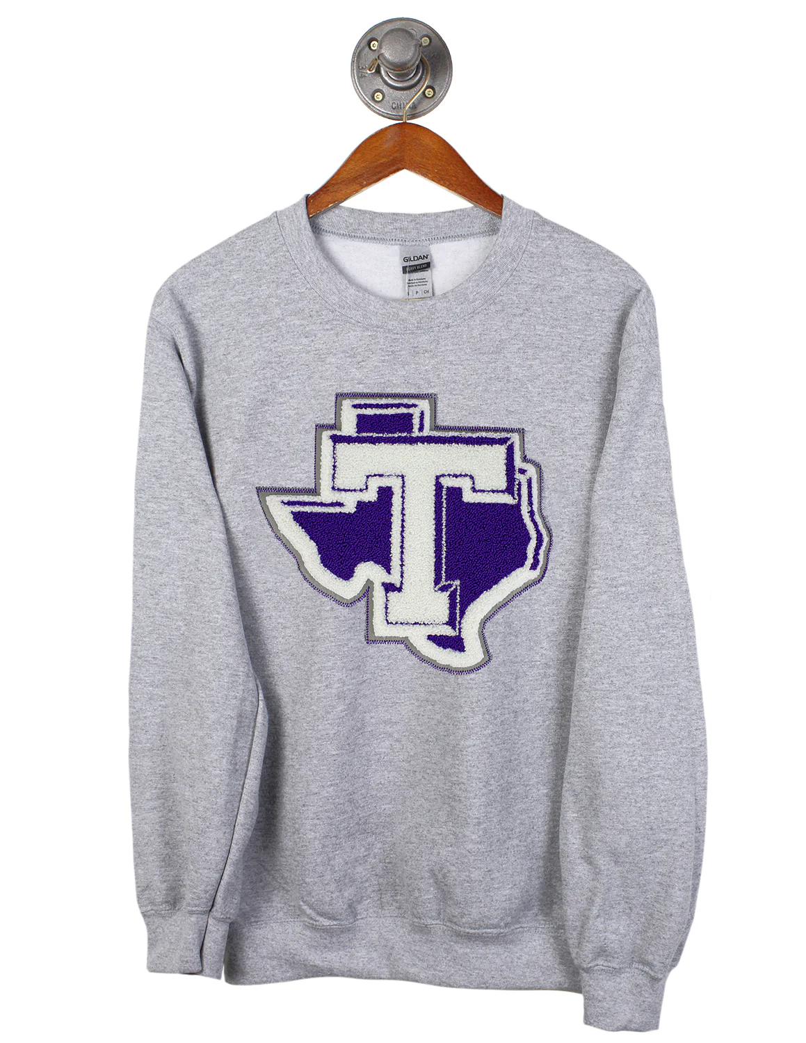 TSU Chenille Block T Texas Crewneck