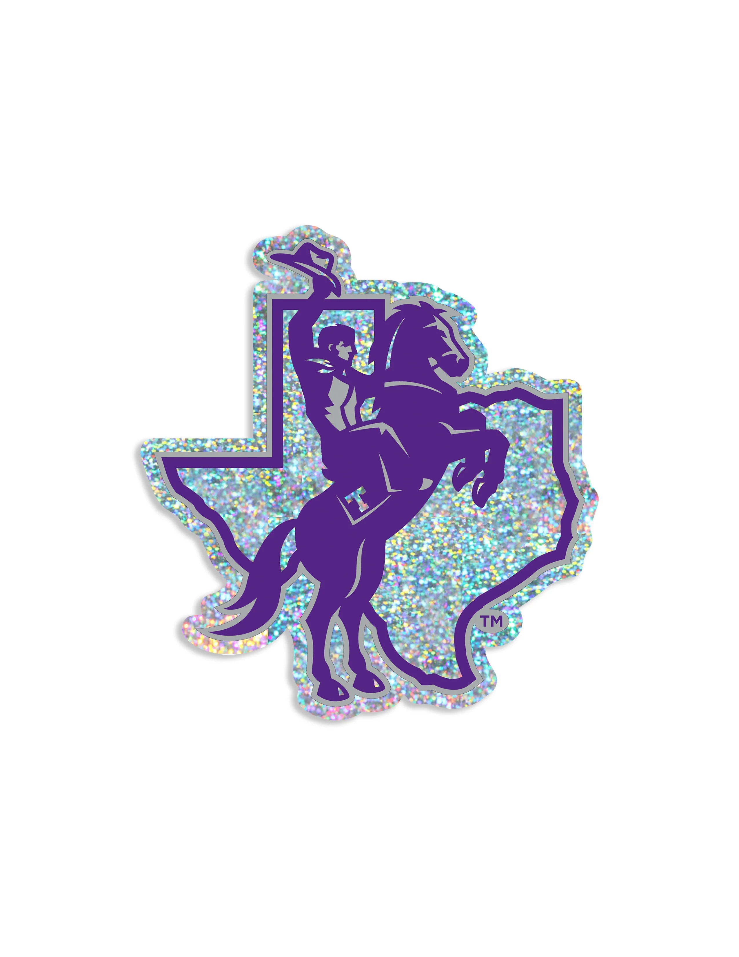 TSU Holographic Texan Rider Car Decal - Image 2
