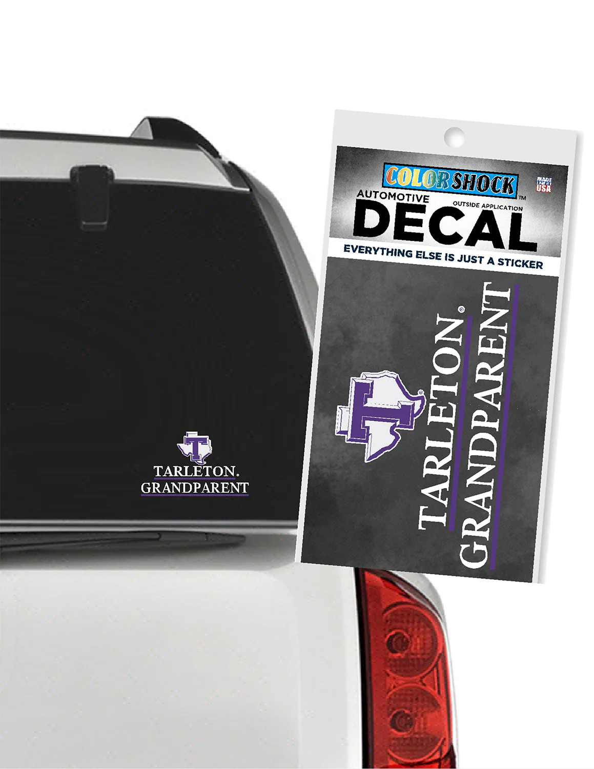 TSU Logo Over Tarleton Grandparent Car Decal