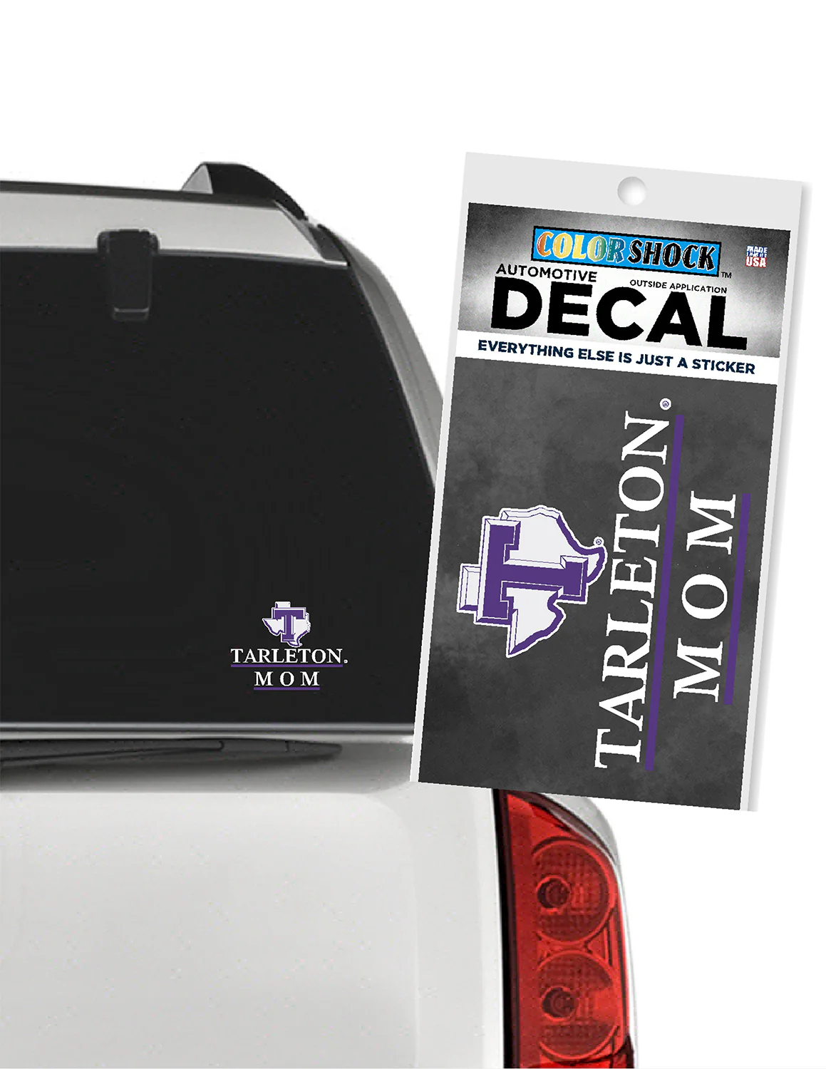 TSU Logo Over Tarleton Mom Car Decal