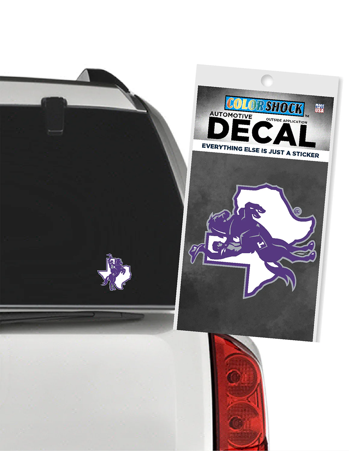 TSU New Texan Rider Car Decal