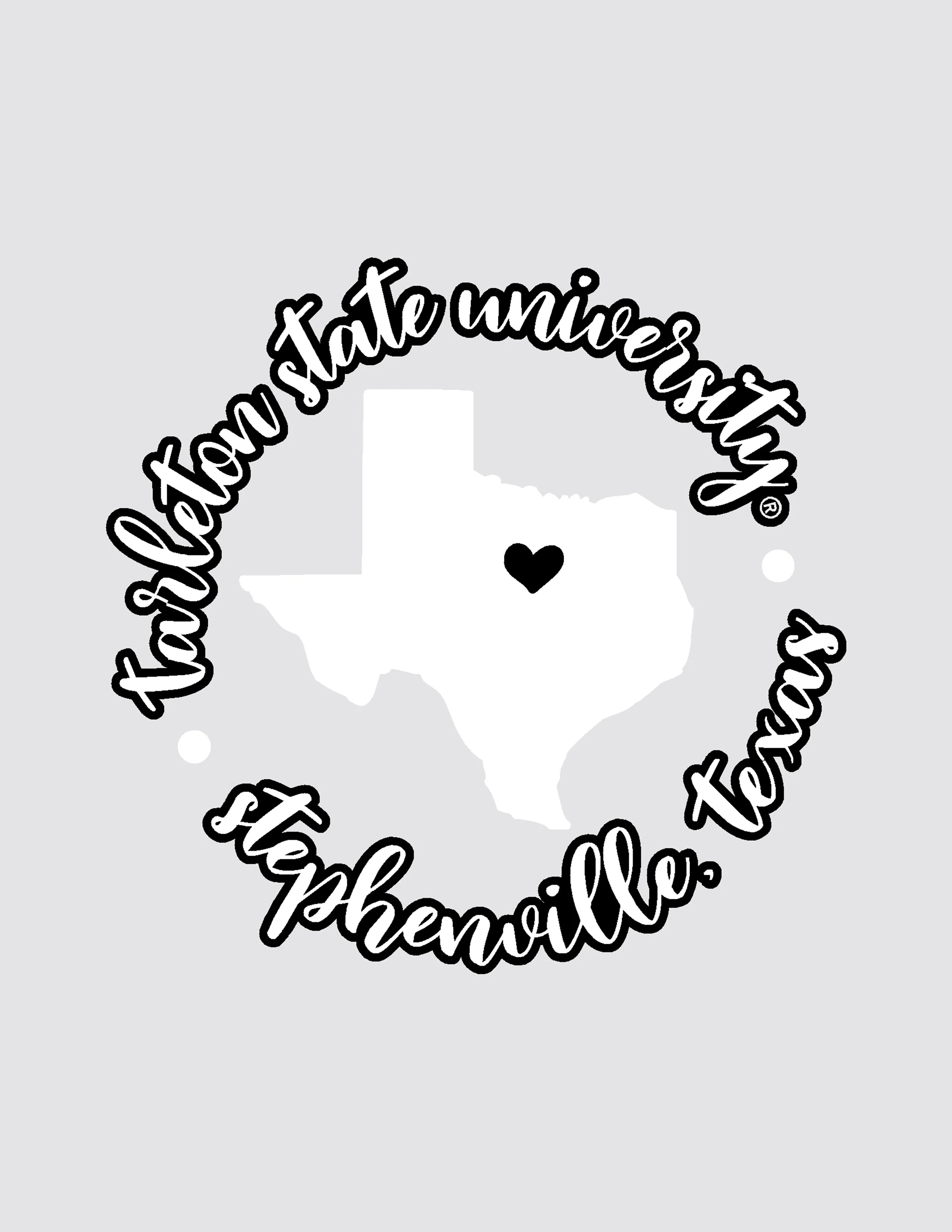 TSU Round Stephenville Car Decal - Image 2