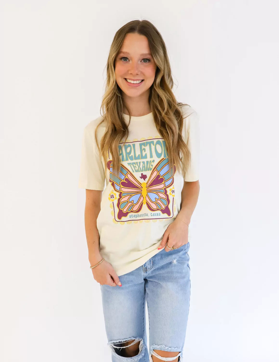 TSU Stained Glass Butterfly Short Sleeve - Image 2