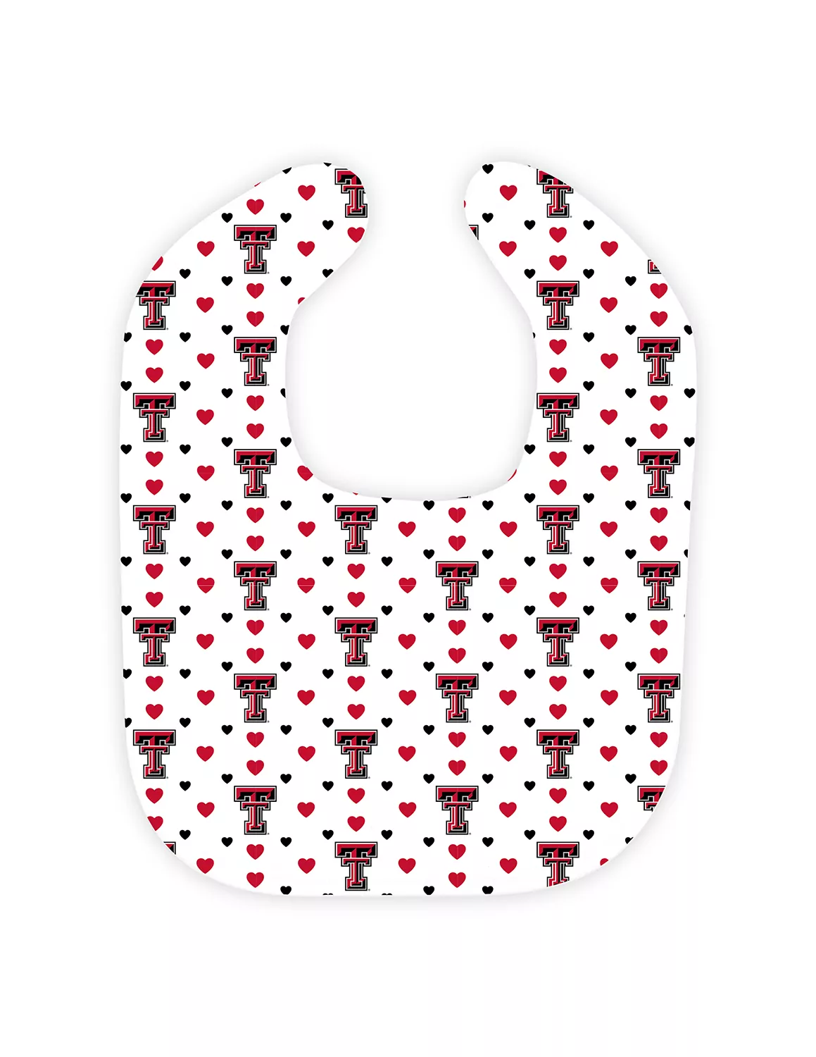 TTU College Logo Heart Bib
