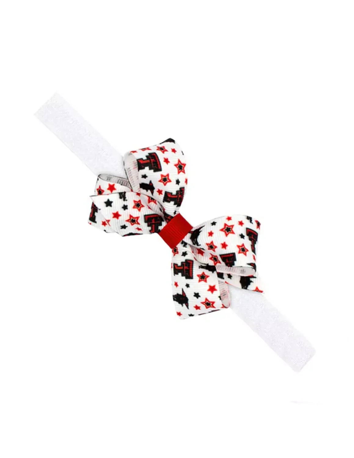 TTU Mini College Star Bow Headband