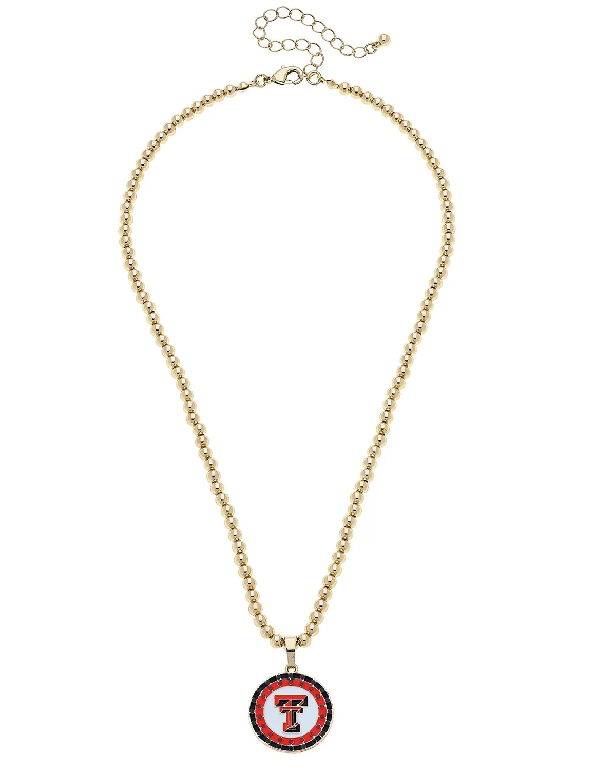 TTU Pave Disc Necklace