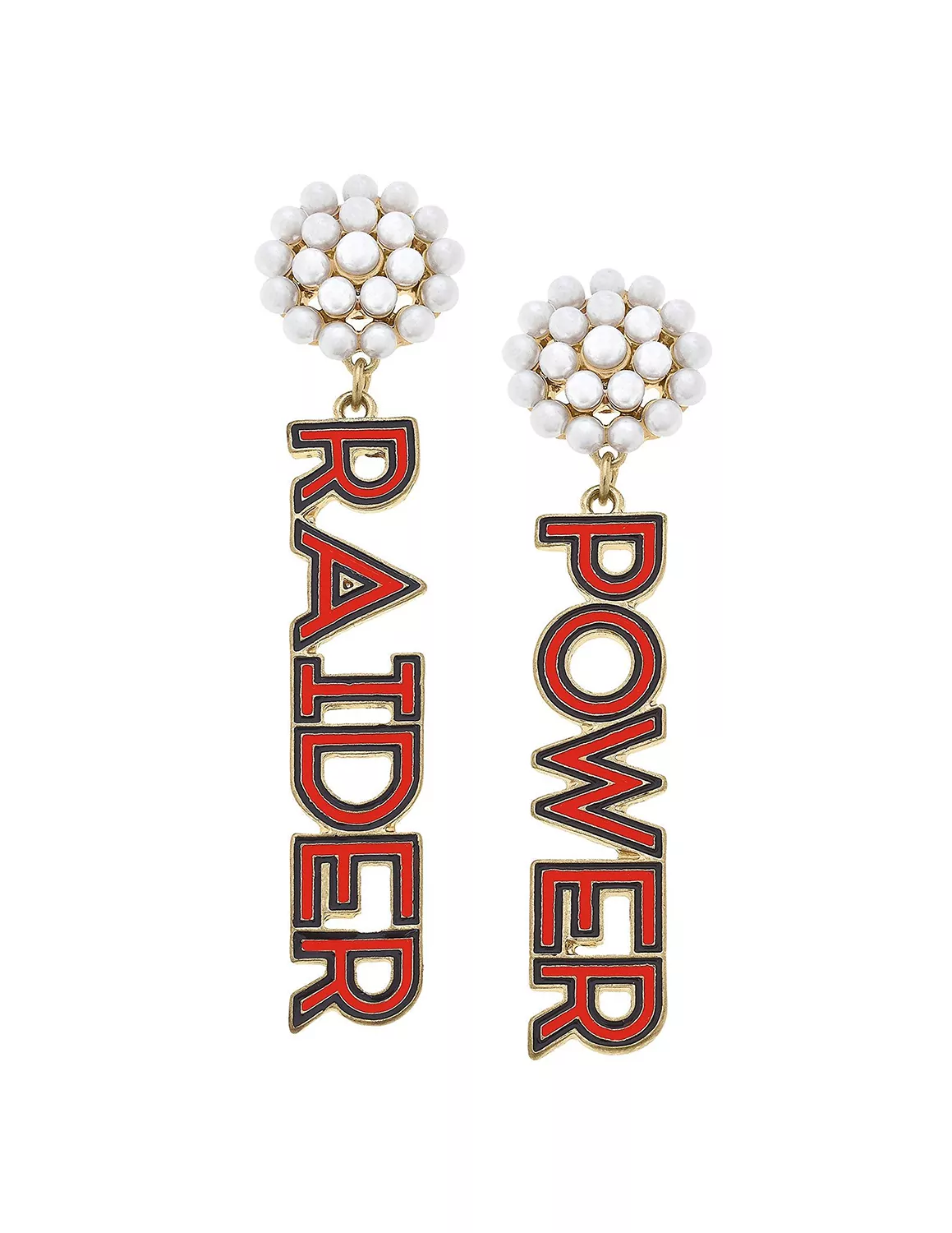 TTU Pearl Cluster Earrings