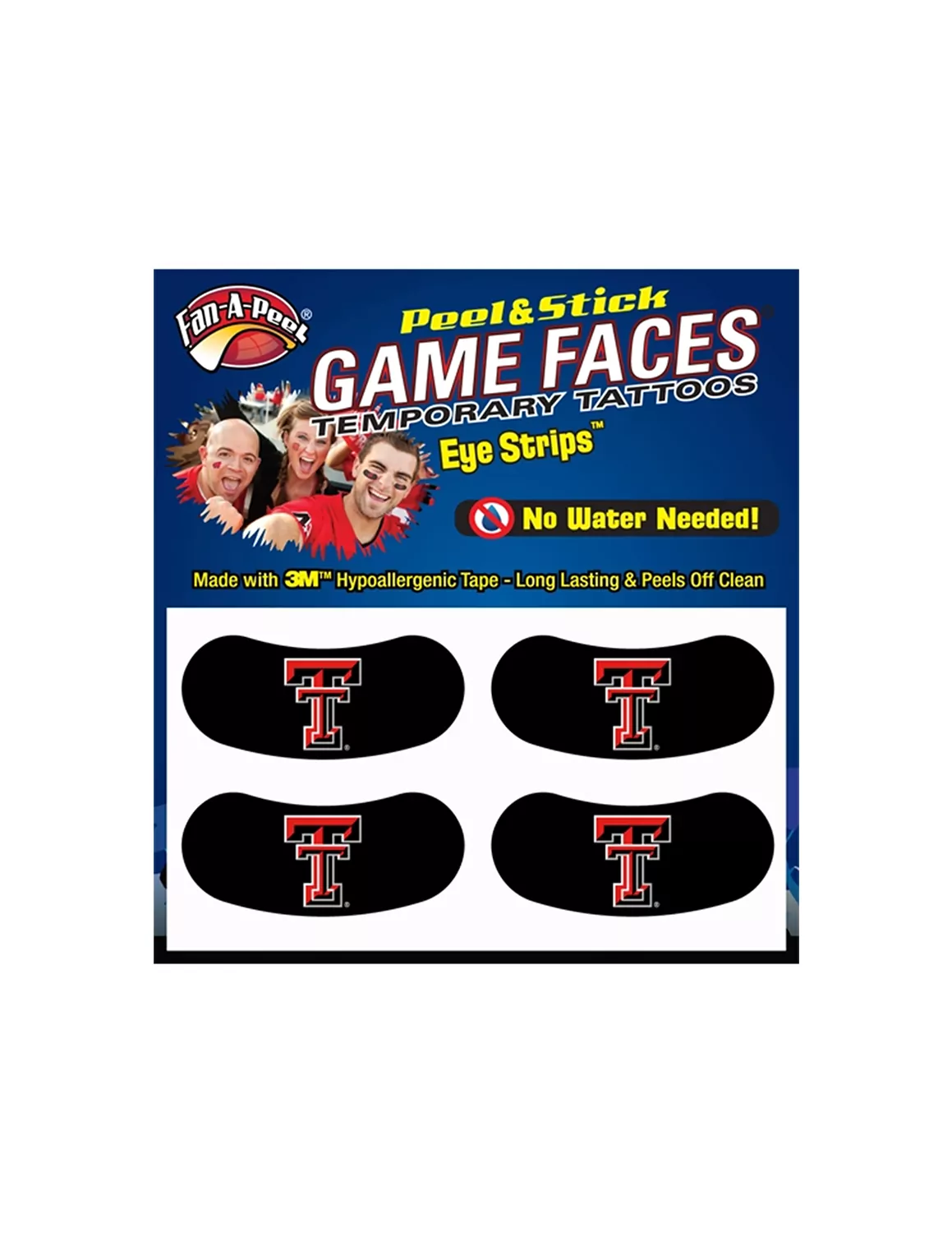 TTU Peel & Stick Eye Blacks