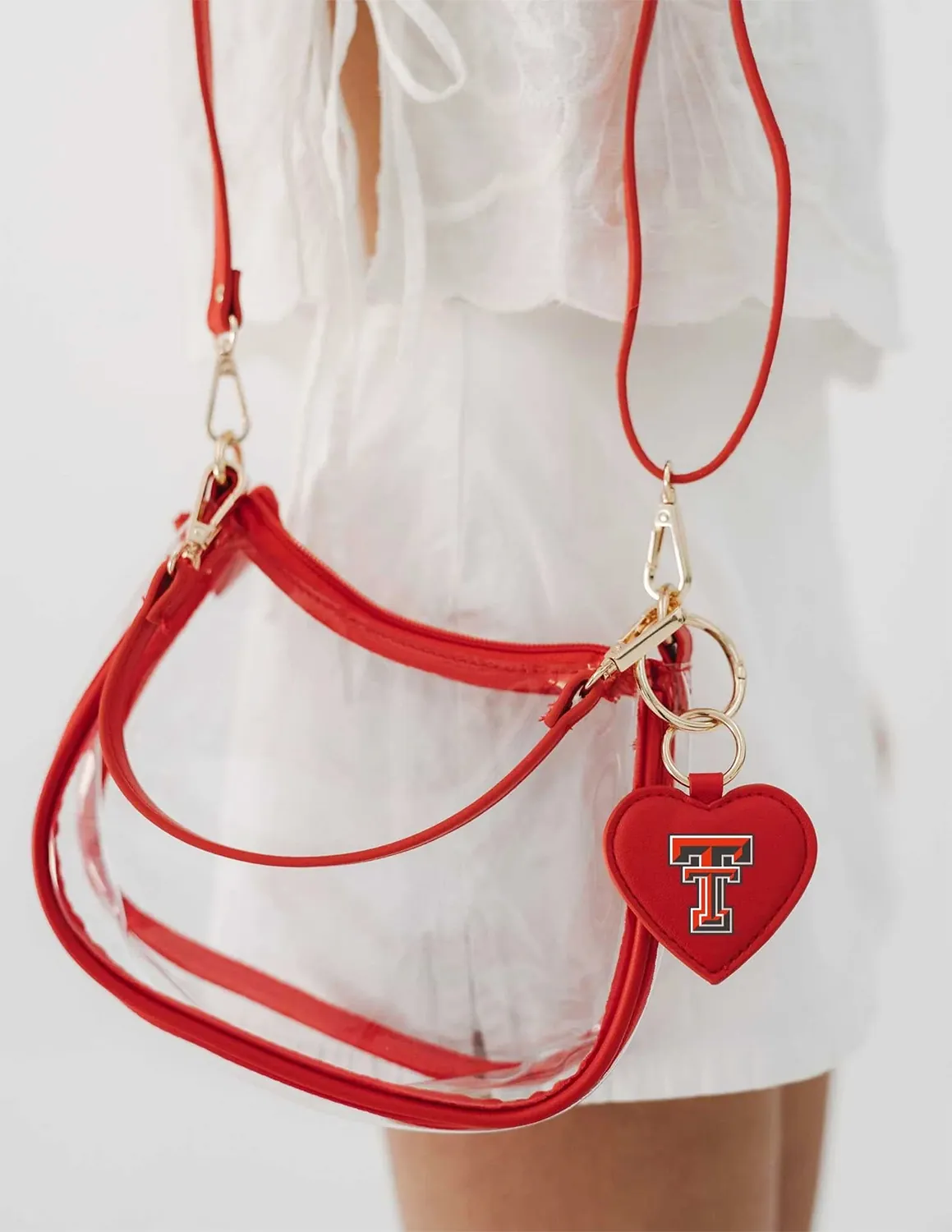 TTU Red Raider Heart Purse Charm - Image 2