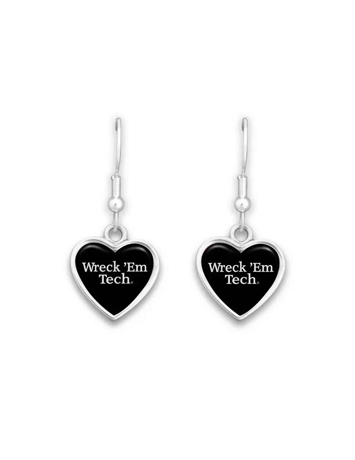 TTU Slogan Heart Earrings