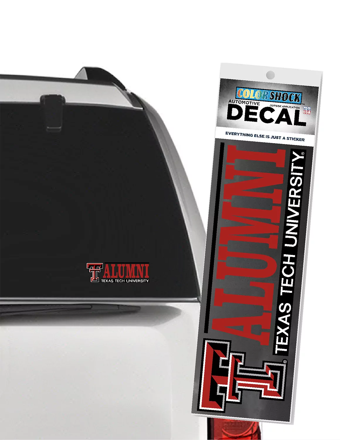 TTU Stacked Over Alumni Decal