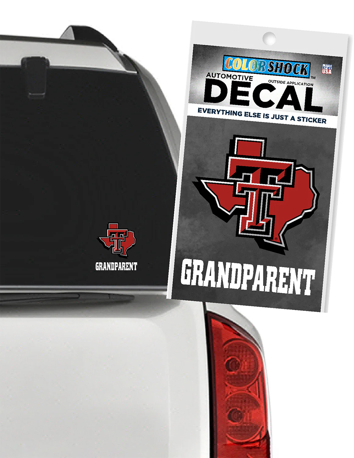 TTU Stacked Over Grandparent Decal