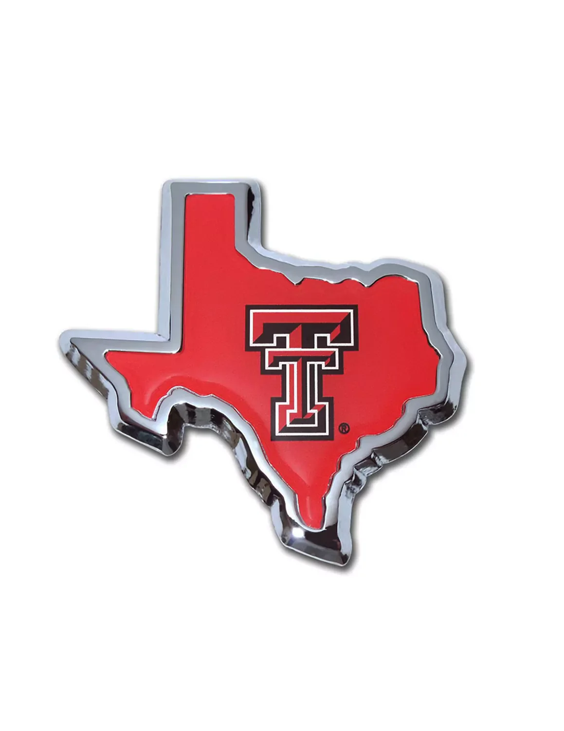 TTU State Shape Chrome Emblem