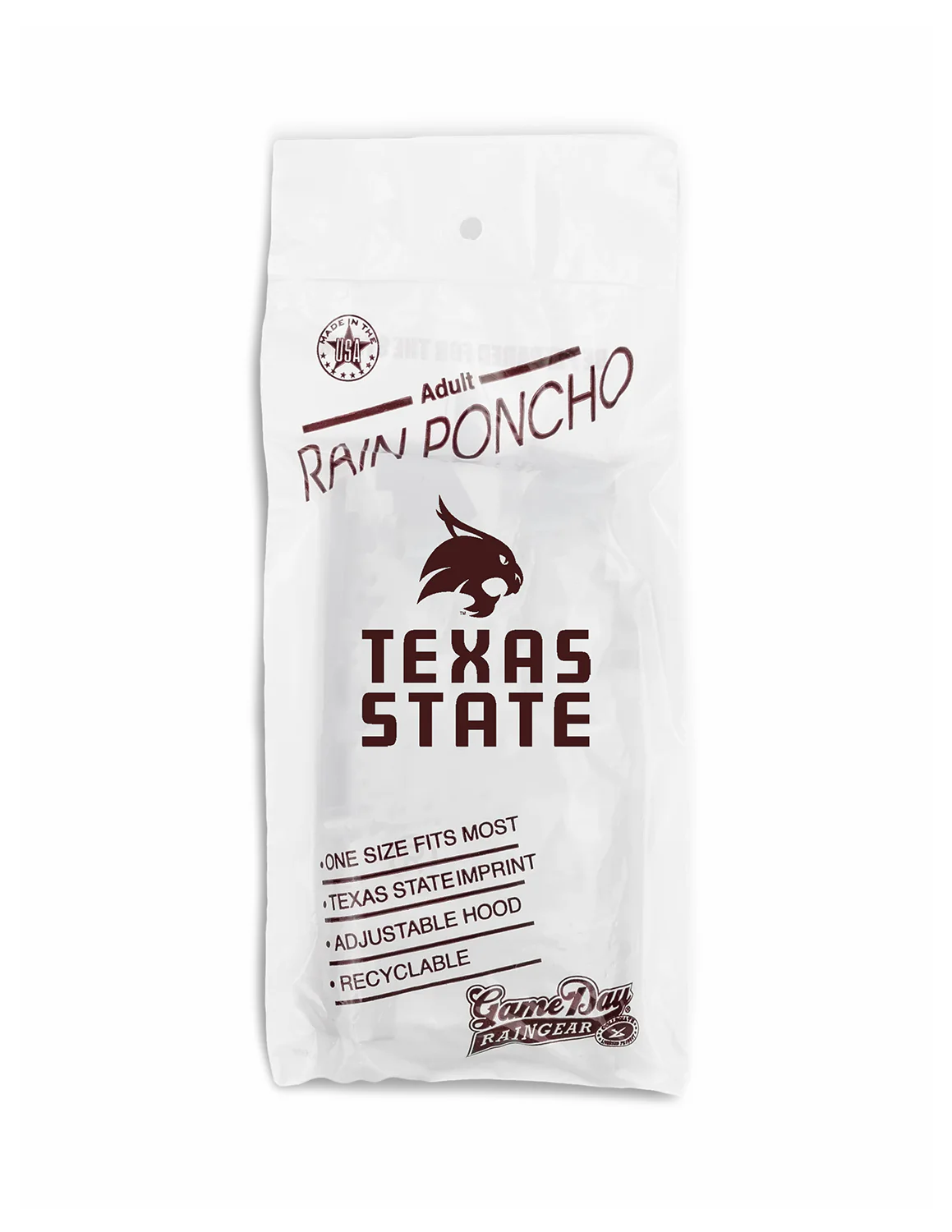 TXST All Over Print Rain Poncho
