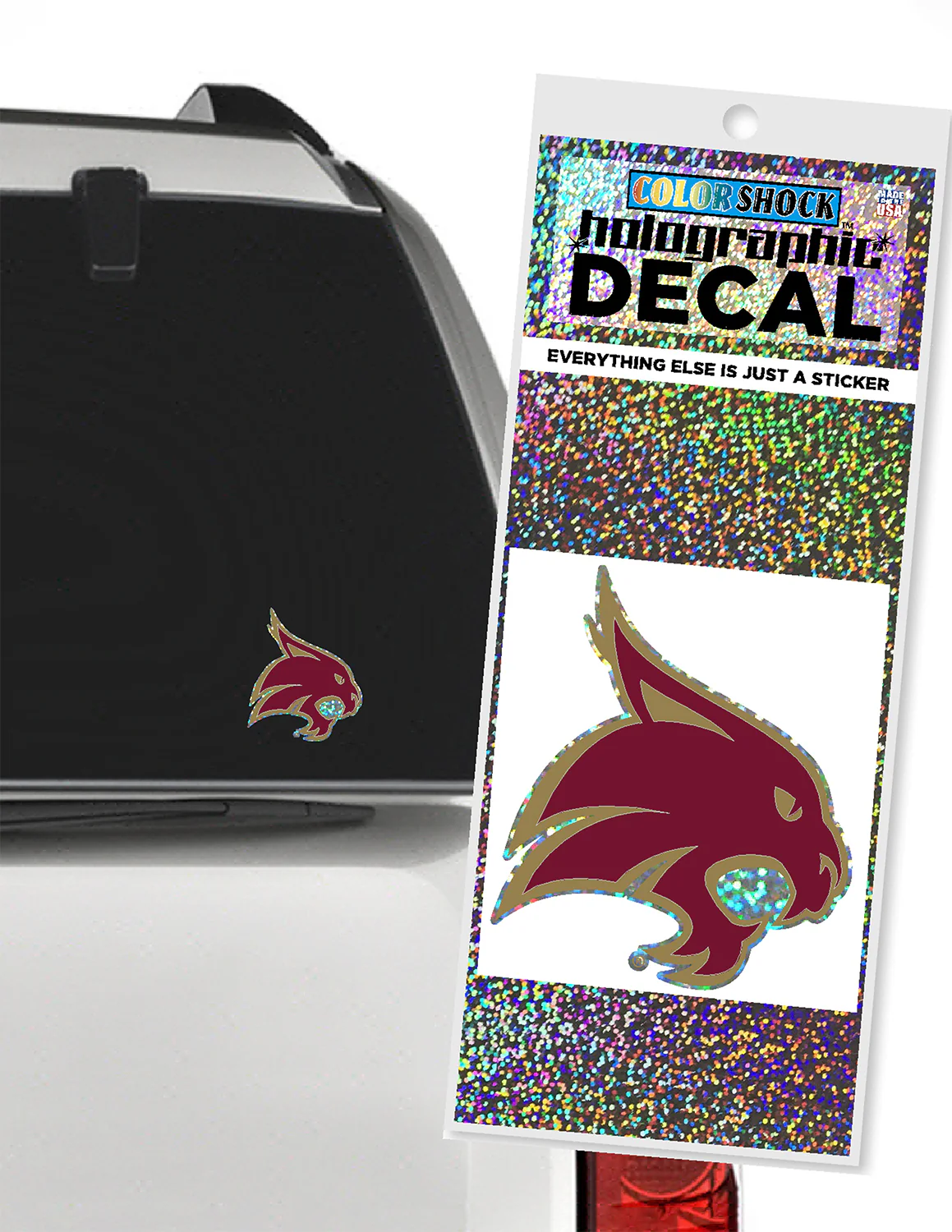 TXST Bobcat Head Logo Car Decal