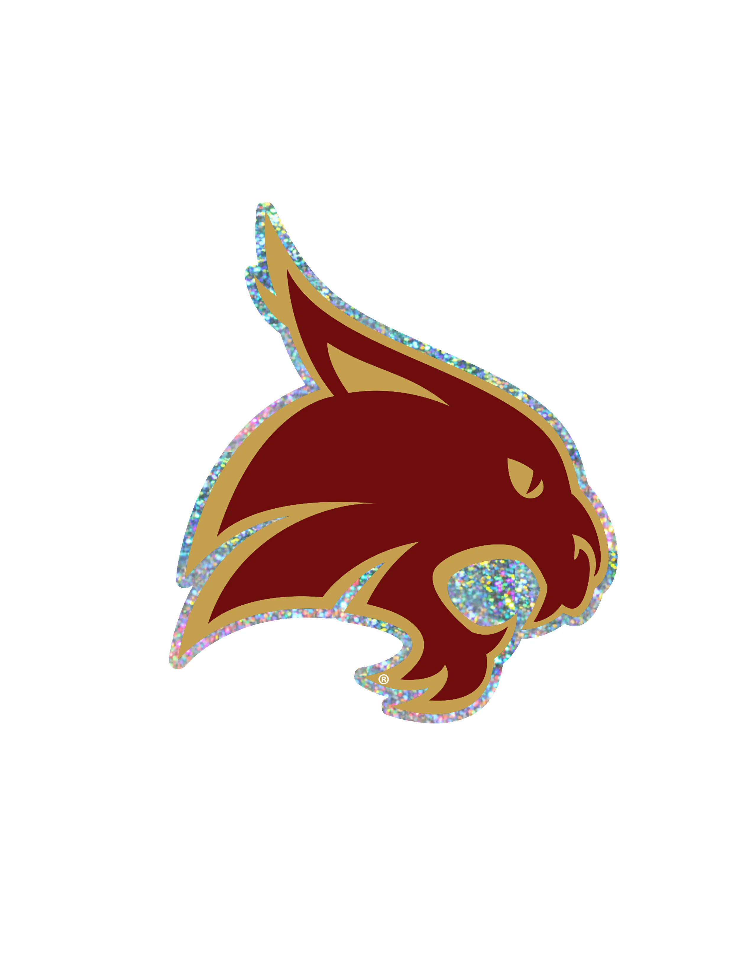 TXST Bobcat Head Logo Car Decal - Image 2