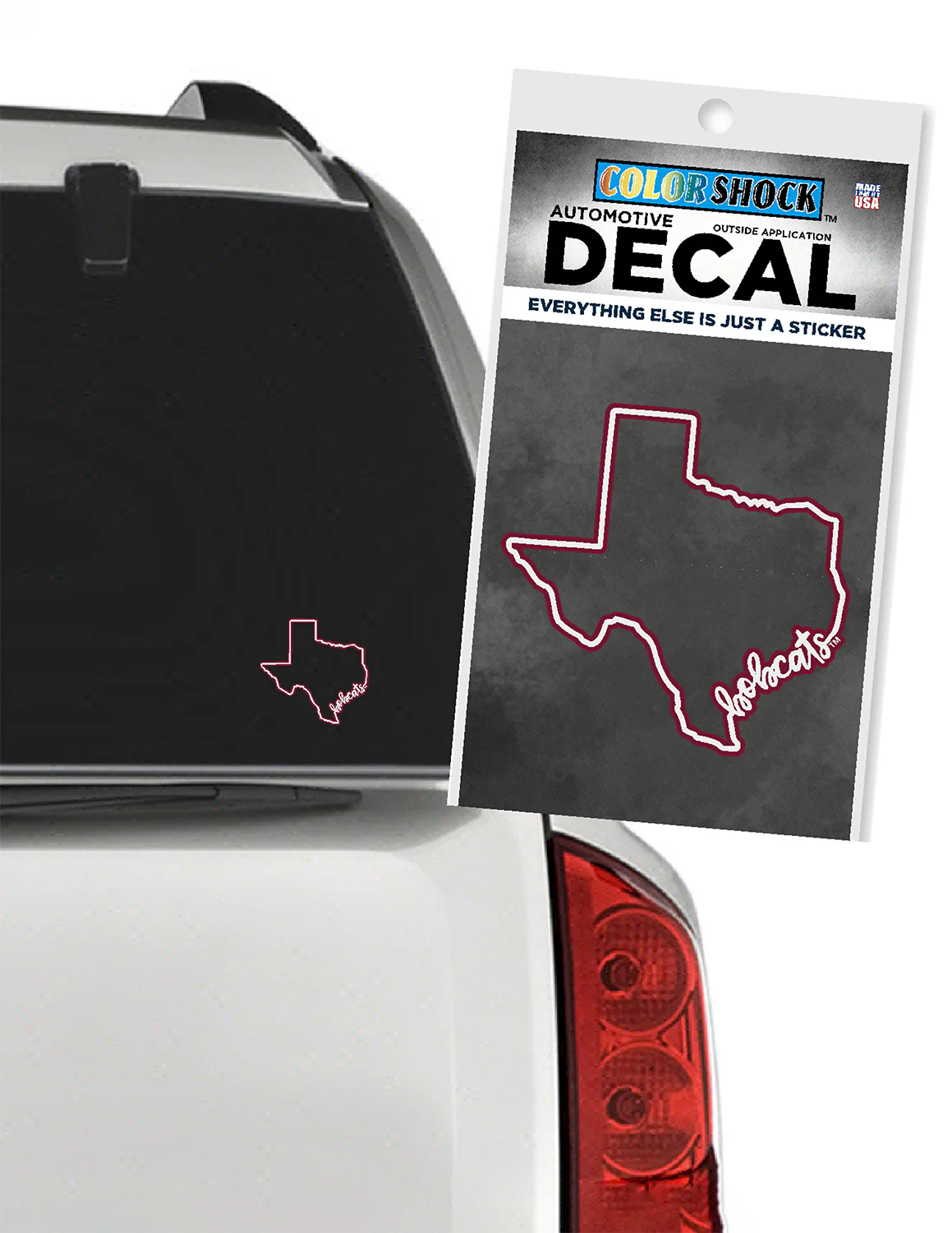 TXST Bobcats State Script Car Decal