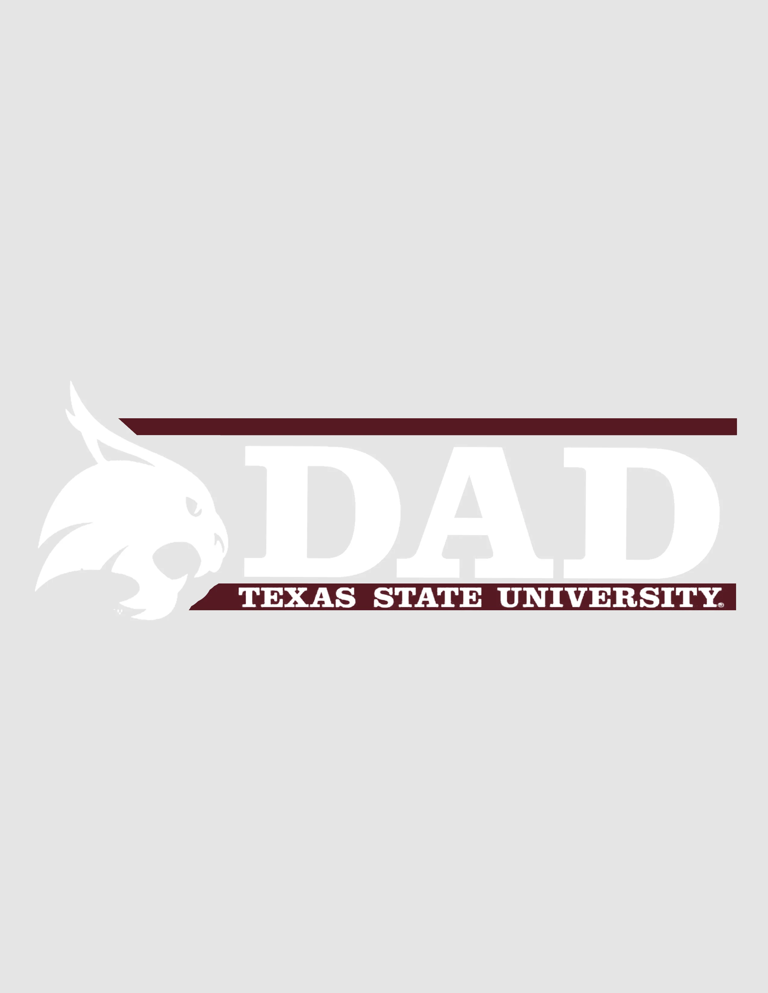 TXST Mascot Next To Dad Car Decal - Image 2