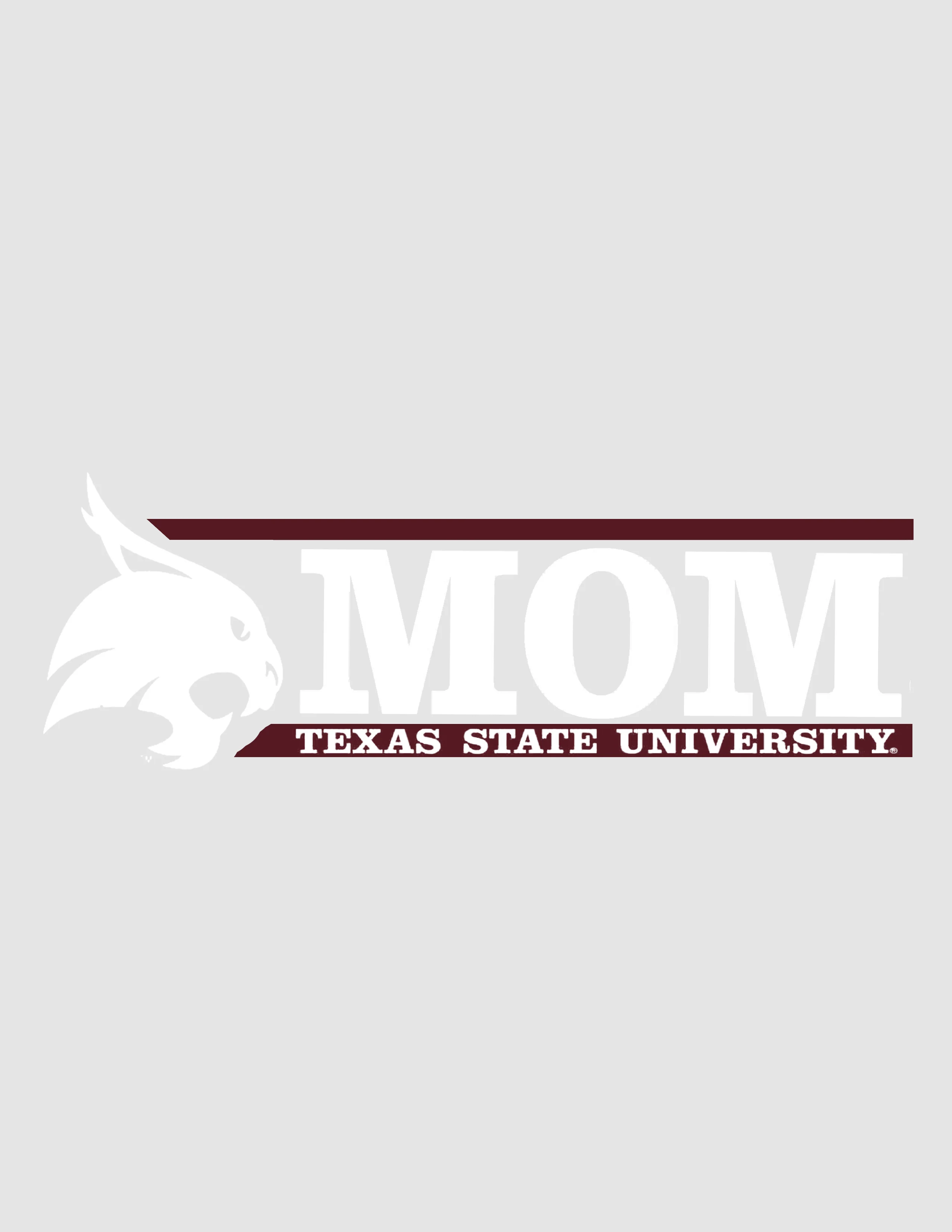 TXST Mascot Next To Mom Car Decal - Image 2