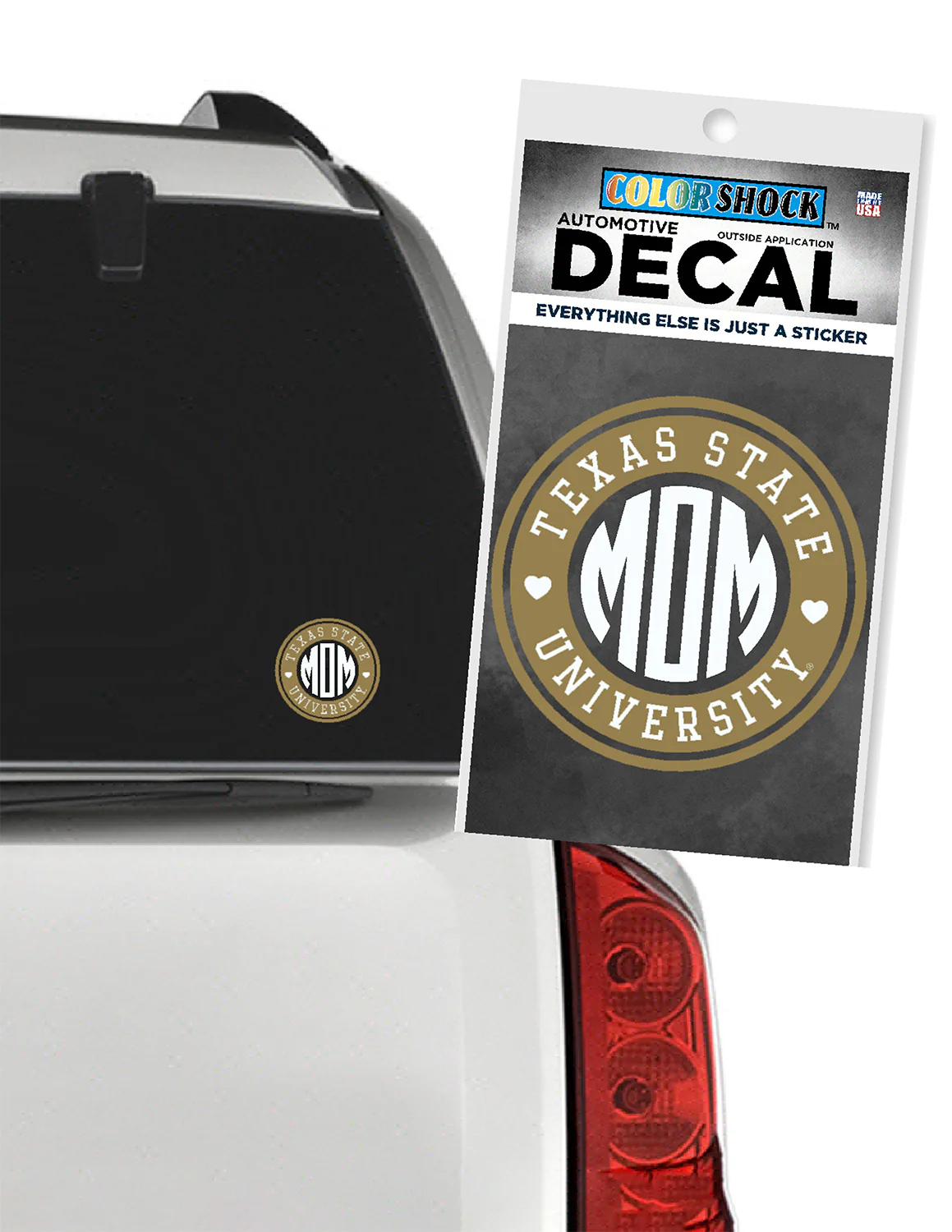 TXST Mom Circle of Love Car Decal
