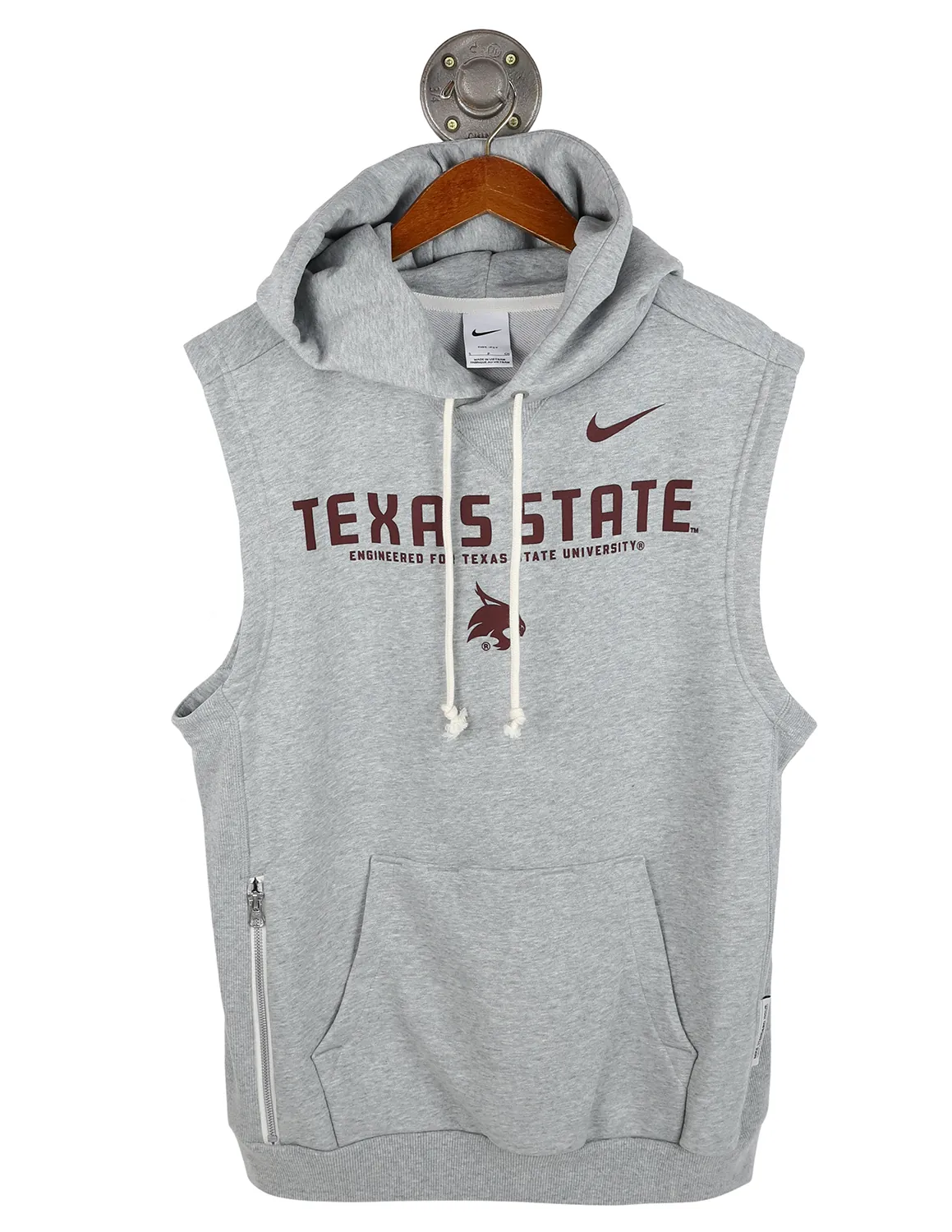 TXST Nike Sideline Sleeveless Pullover Hoodie