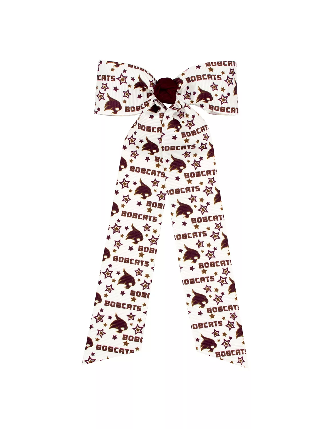 TXST Stream Tail Tie Hair Bow