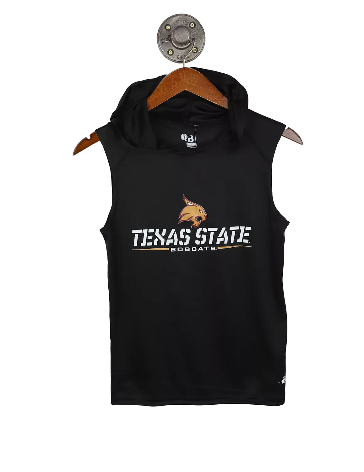 TXST Youth Stencil Attack Sleeveless Hooded Tee