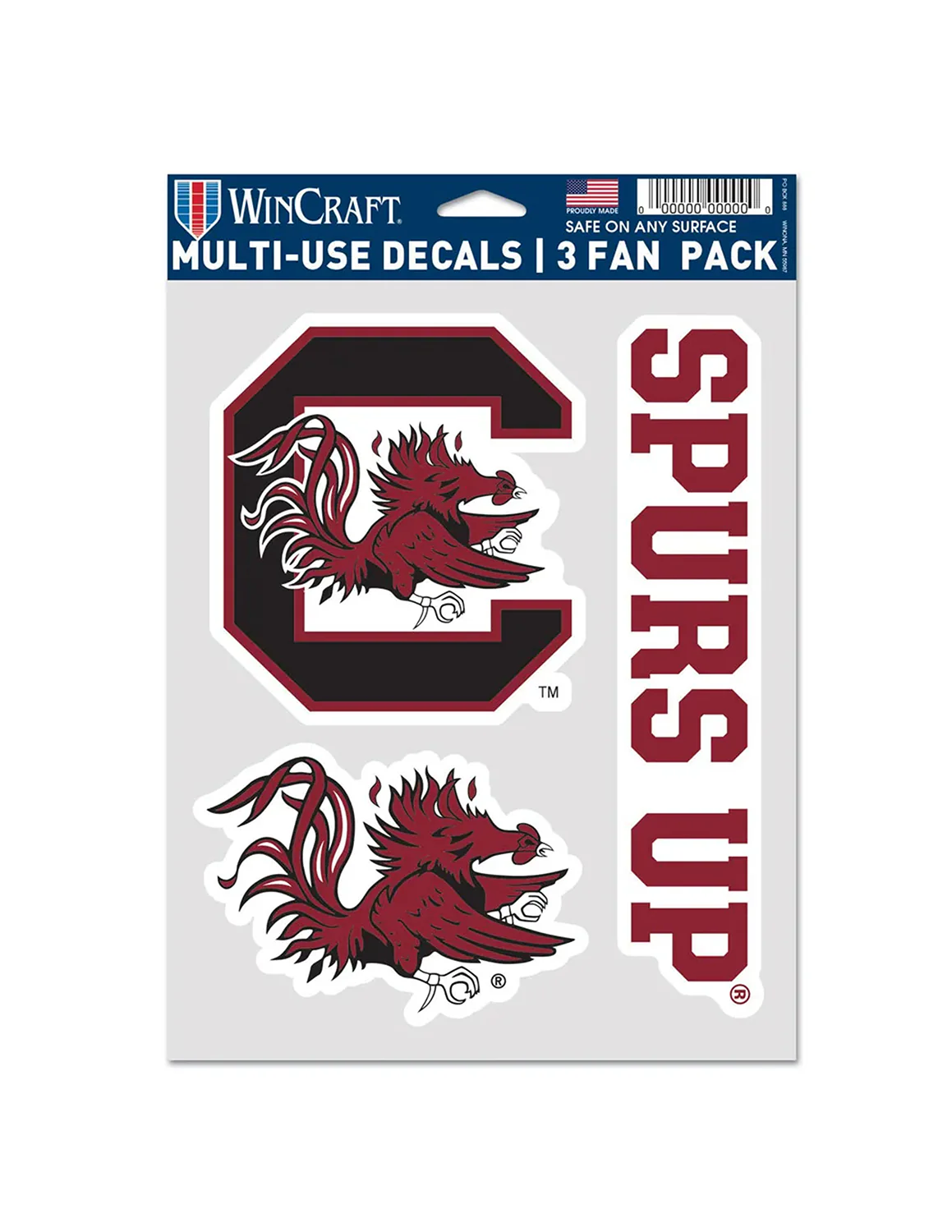 USC Gamecocks Multi Use 3 Fan Sticker Pack