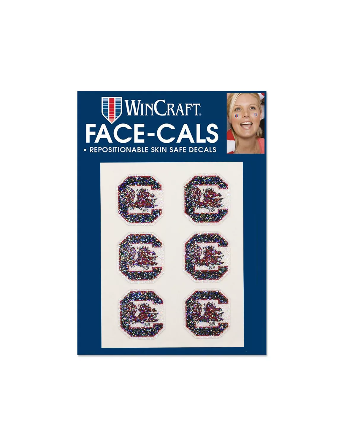 USC Glitter Face-Cals