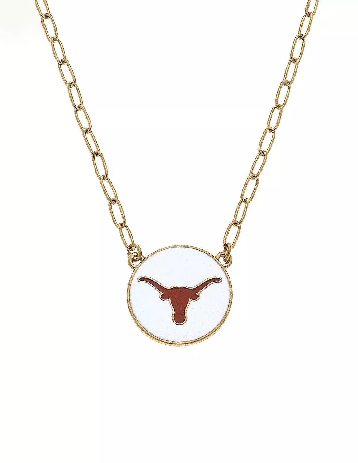 UT Enamel Disc Pendant Necklace