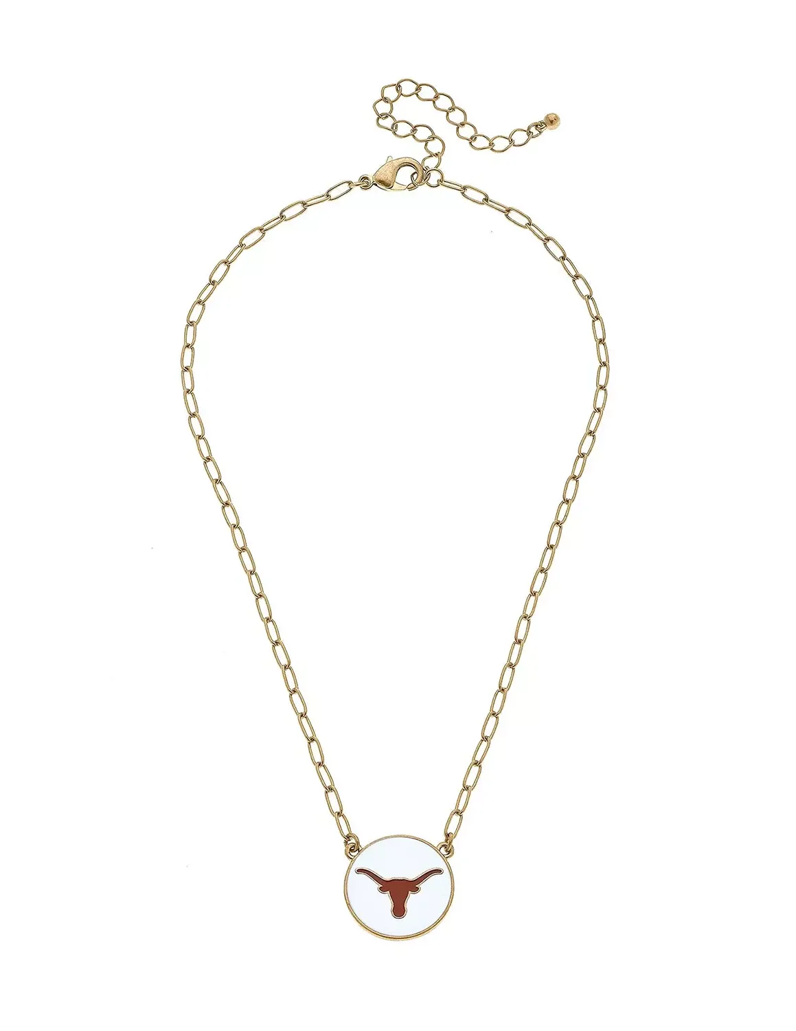 UT Enamel Disc Pendant Necklace - Image 2