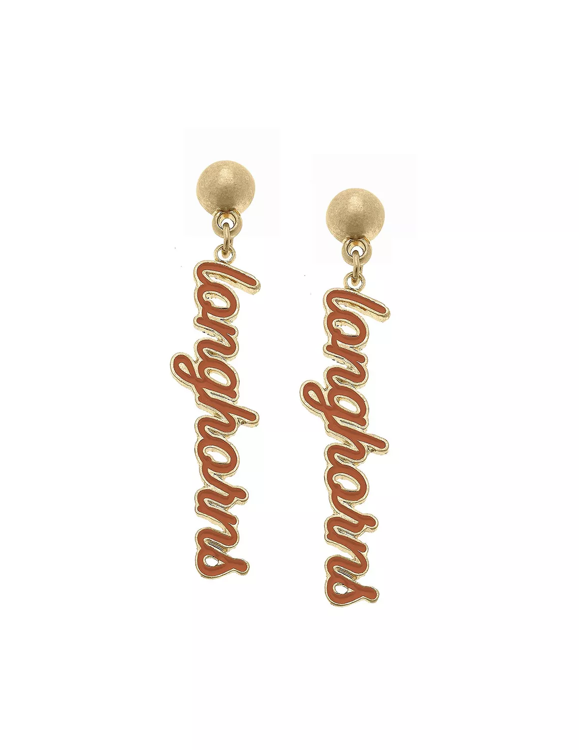 UT Enamel Script Earrings