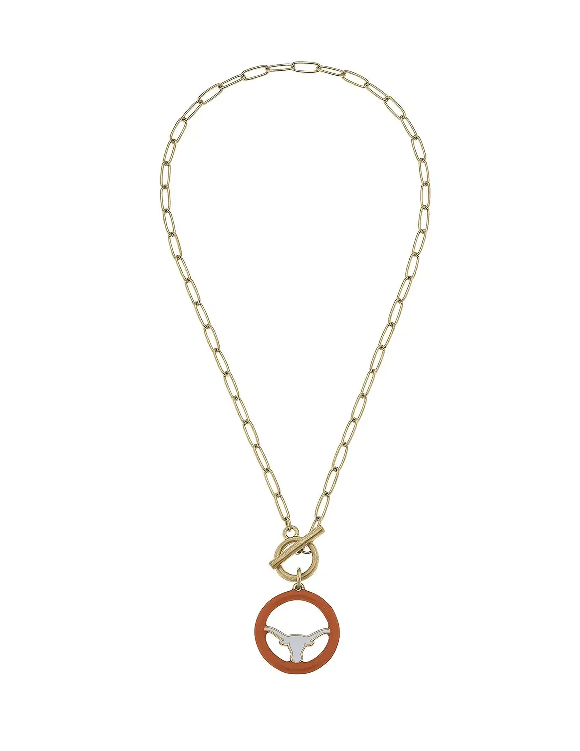 UT Logo Enamel T-Bar Necklace - Image 2