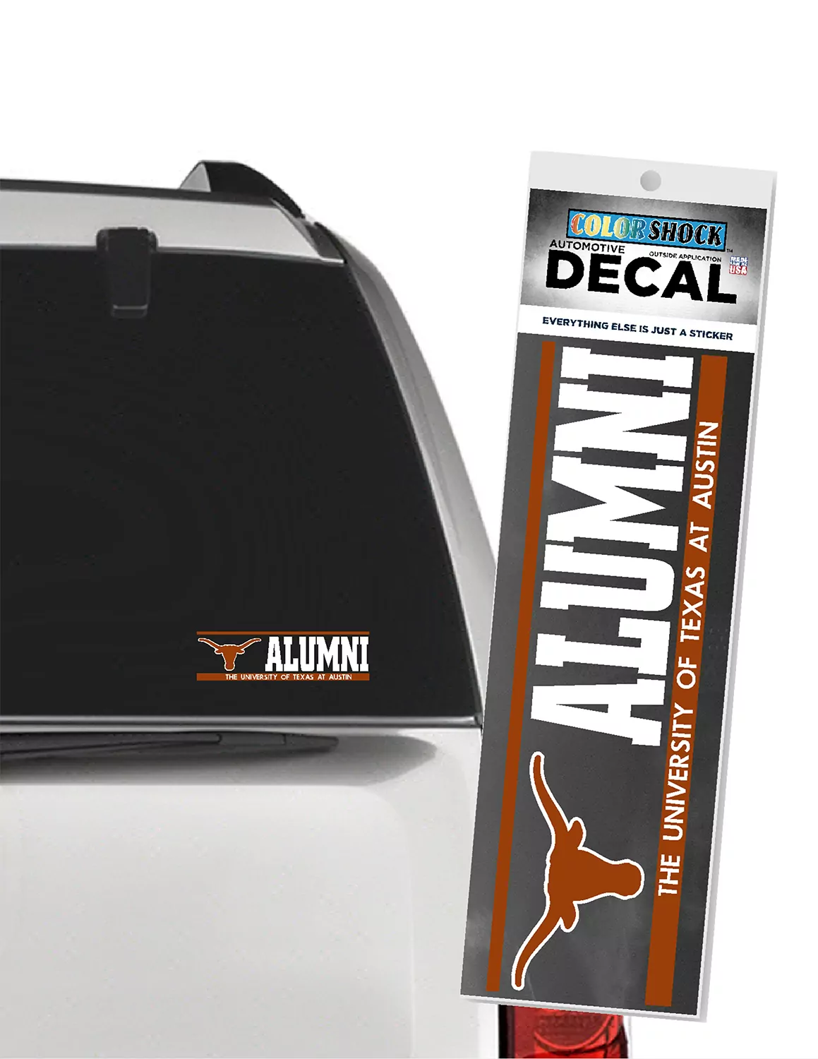 UT Logo Next To Alumni Decal